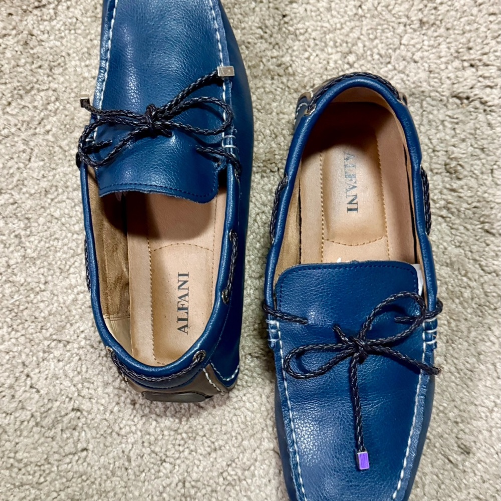 Alfani Men's Blue Loafers - Picture 2 of 7